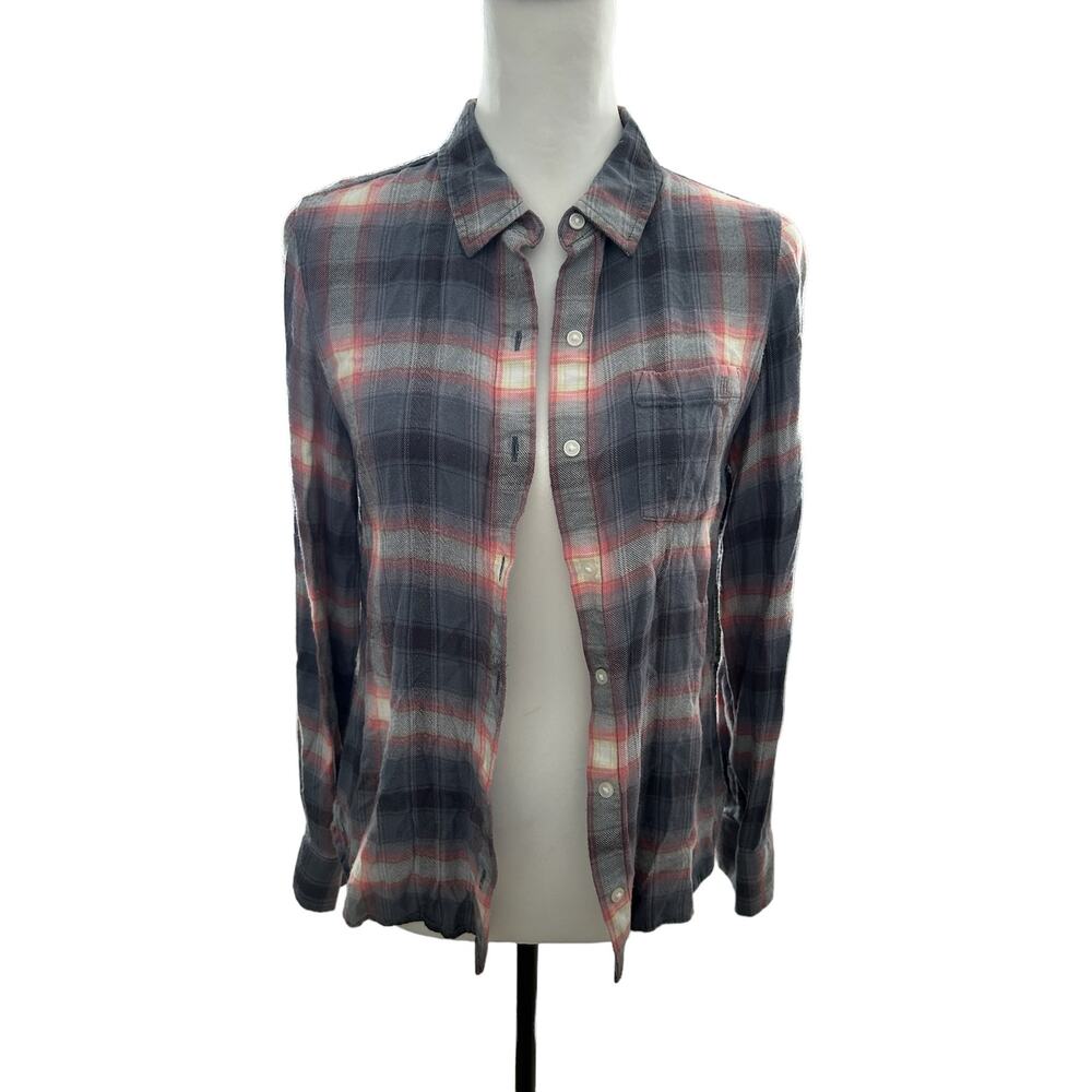 Tommy Hilfiger Flannel Small Gray Pink White
